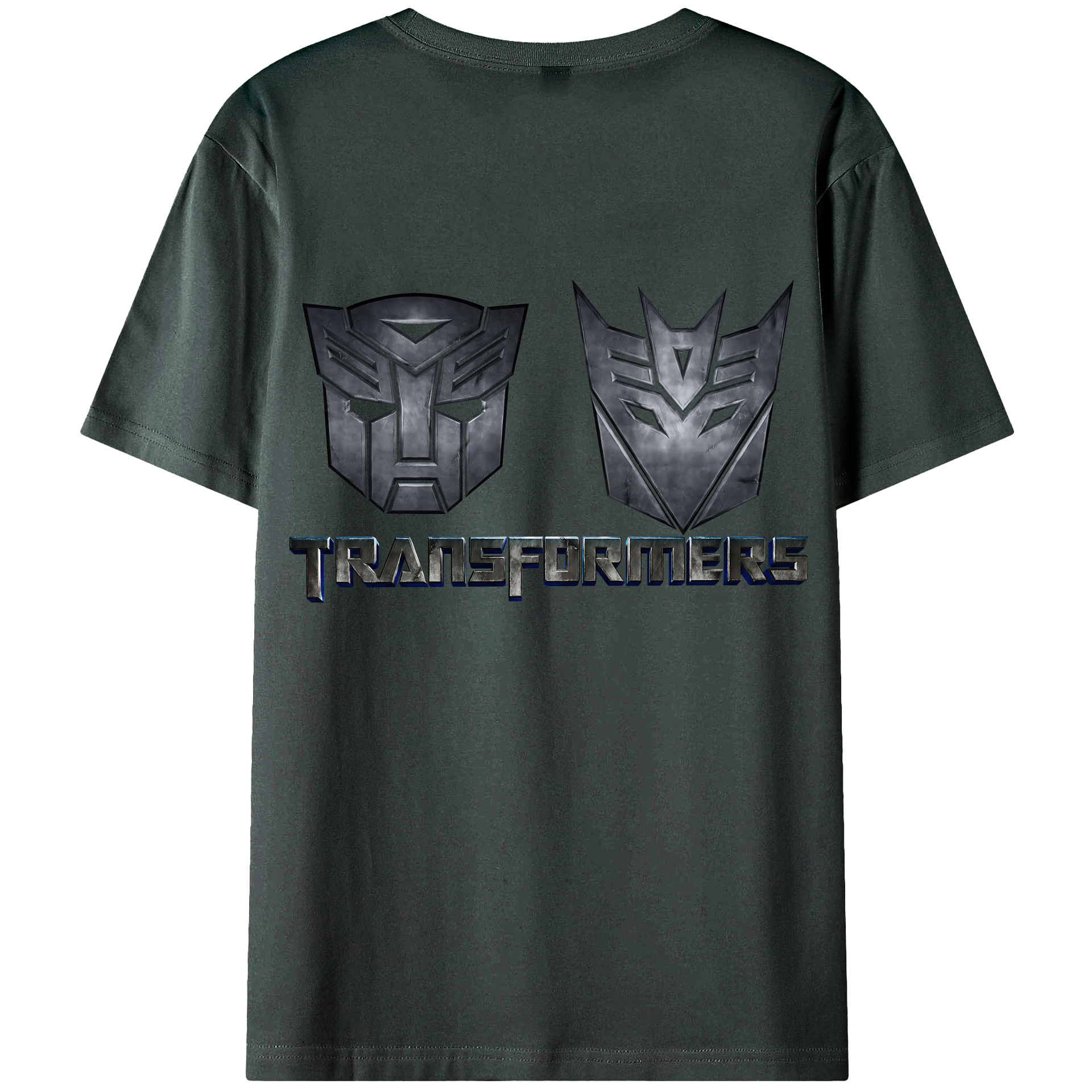 （画像用） Transformers トランスフォーマー 綿100％ メンズ半袖Tシャツ（バックプリント） 通気性